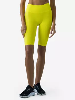 Велосипедки в рубчик с широким поясом Foneona, Желтый