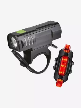 Велосипедный комплект фонарей GLANZEN BFL-1200-03-set, Черный
