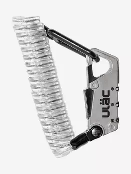 Велосипедный замок Ulac Valkyrie Carabiner Cable Lock серый, Серый