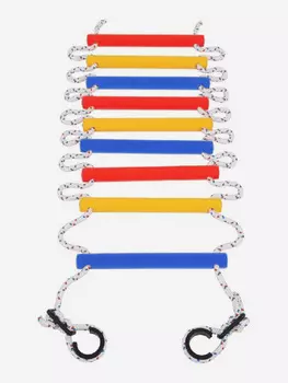 Веревочная лестница пластиковая Sportlim Сине-красно-желтая, Мультицвет