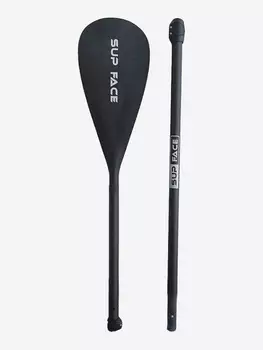 Весло для SUP SUP face, карбоновое, 3-частное, черное, нейлоновая лопасть, Черный