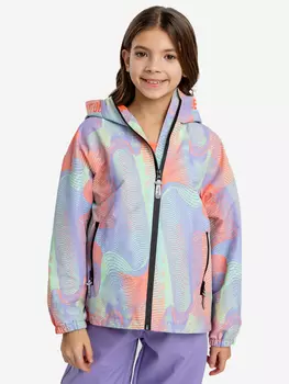 Ветровка с капюшоном с принтом мультицвет для девочки Button Blue, Мультицвет