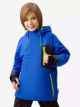 Ветровка с капюшоном синяя Button Blue, Синий