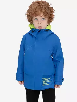 Ветровка с контрастным принтом синяя Button Blue, Синий