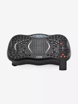 Виброплатформа GESS Ubalance для похудения, спортивный тренажер для дома, 10 программ, 99 режимов, пульт ДУ, эспандеры в комплекте, Черный