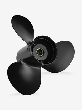 Винт лодочного мотора , гребной винт , Tohatsu , алюминий , 40 - 50 л.с. , 3 x 11 1/8" x 13" , Skipper, Черный