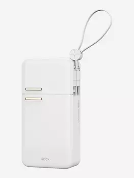 Внешний аккумулятор ROCK Y18 Fridge Series Fast Charging Power Bank with Cables белый, Белый