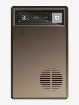 Внешний аккумулятор с авторским дизайном ROCK PD20W Retro Magnetic Wireless Power Bank 10000mAh золотой, Золотой