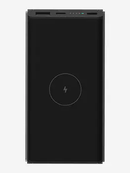 Внешний аккумулятор с беспроводной зарядкой Xiaomi Wireless Power Band 10 000 Mah WPB15PDZM черный, Черный