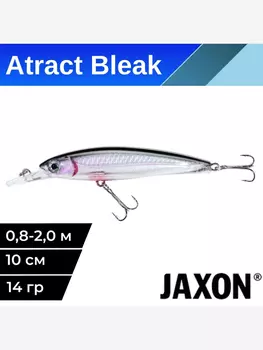 Воблер для рыбалки Jaxon Atract Bleak плавающий 10 см 14 гр #F, Серебряный