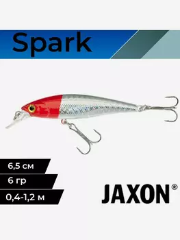 Воблер для рыбалки Jaxon Atract Spark 6,5 см 6 гр медленно тонущий #H, Красный