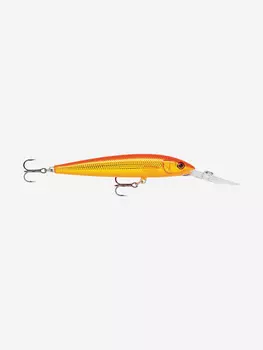 Воблер для рыбалки RAPALA Down Deep Husky Jerk 10, 10см, 11гр, цвет GF, нейтральный, Оранжевый