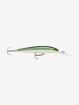 Воблер для рыбалки RAPALA Down Deep Husky Jerk 10, 10см, 11гр, цвет TSD, нейтральный, Зеленый