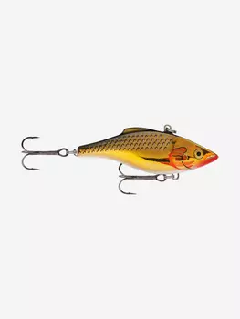Воблер для рыбалки RAPALA Rattlin' Rapala 04, 4см, 6гр, цвет SG, тонущий, Коричневый