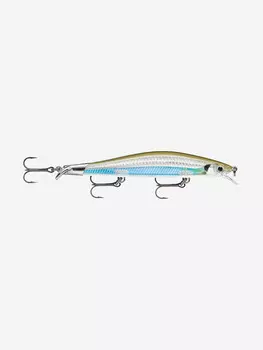 Воблер для рыбалки RAPALA RipStop 12, 12см, 14гр, цвет MBS, нейтральный, Серебряный