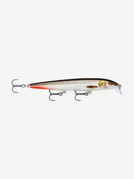 Воблер для рыбалки RAPALA Scatter Rap Minnow 11, 11см, 6гр, цвет ROHL, плавающий, Серебряный