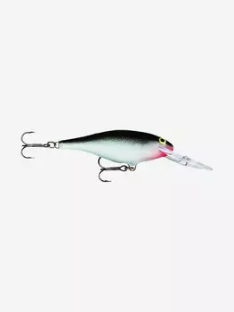 Воблер для рыбалки RAPALA Shad Rap 08, 8см, 11гр, цвет S, плавающий, Черный