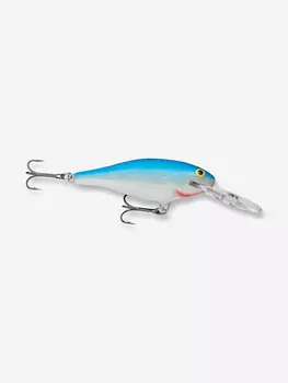 Воблер для рыбалки RAPALA Shad Rap 08, 8см, 11гр, цвет B, плавающий, Голубой