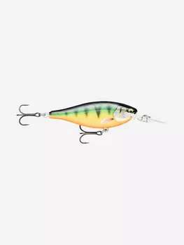 Воблер для рыбалки RAPALA Shad Rap Elite 55, 5,5см, 7гр, цвет GDP, плавающий, Зеленый
