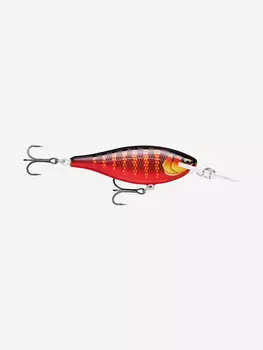 Воблер для рыбалки RAPALA Shad Rap Elite 55, 5,5см, 7гр, цвет GDTZ, плавающий, Красный