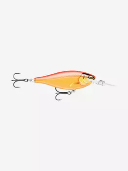 Воблер для рыбалки RAPALA Shad Rap Elite 55, 5,5см, 7гр, цвет GDGO, плавающий, Оранжевый