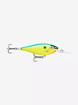 Воблер для рыбалки RAPALA Shad Rap Elite 75, 7,5см, 12гр, цвет GDPRT, плавающий, Желтый