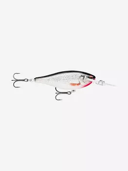 Воблер для рыбалки RAPALA Shad Rap Elite 75, 7,5см, 12гр, цвет GDROL, плавающий, Серый
