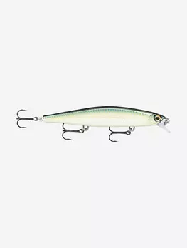 Воблер для рыбалки RAPALA Shadow Rap 11, 11см, 13гр, цвет BLK, медленно тонущий, Зеленый