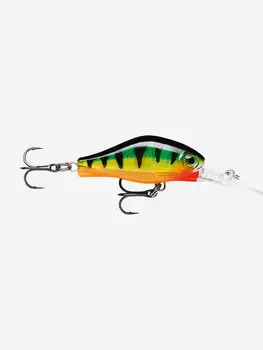 Воблер для рыбалки RAPALA Shadow Rap Fat Jack 04, 4см, 4гр, цвет P, медленно всплывающий, Зеленый