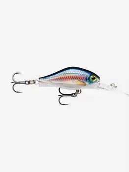 Воблер для рыбалки RAPALA Shadow Rap Fat Jack 04, 4см, 4гр, цвет BLL, медленно всплывающий, Голубой