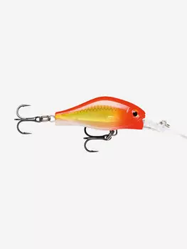 Воблер для рыбалки RAPALA Shadow Rap Fat Jack 04, 4см, 4гр, цвет HH, медленно всплывающий, Оранжевый