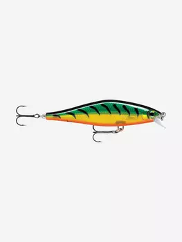 Воблер для рыбалки RAPALA Shadow Rap Shad 09, 9см, 12гр, цвет FT, медленно всплывающий, Зеленый