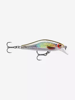 Воблер для рыбалки RAPALA Shadow Rap Solid Shad 06, 6см, 7гр, цвет ROL, быстро тонущий, Серебряный