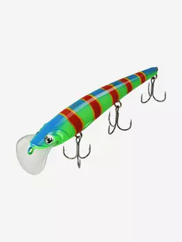 Воблер для троллинга (судак, щука, лосось) LureMax STINKA 130FDR-087 17 г., заглубление от 2,3-2,8м., Зеленый