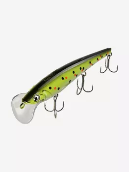 Воблер для троллинга (судак, щука, лосось) LureMax STINKA 130FDR-123 17 г., заглубление от 2,3-2,8м., Зеленый