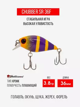 Воблер Mottomo Chubber 36F 3,8g Violet Orange, Оранжевый