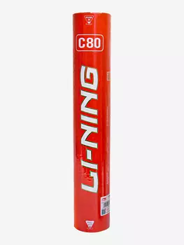 Воланы перьевые Li-Ning C80, 77, 12шт., Белый