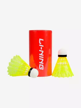 Воланы пластиковые Li-Ning AYQS001, Средняя, 2шт., Желтый