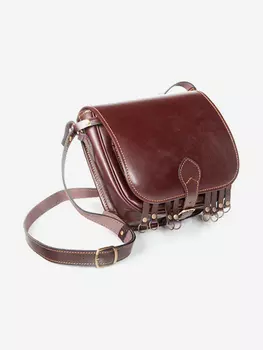 Ягдташ для охоты Vektor из натуральной кожи с тороками, Коричневый