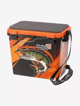 Ящик рыболовный зимний PIKE односекционный оранжевый Helios, Оранжевый
