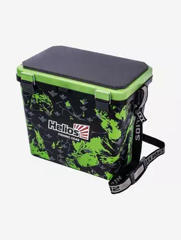 Ящик рыболовный зимний SHARK односекционный салатовый Helios, Зеленый