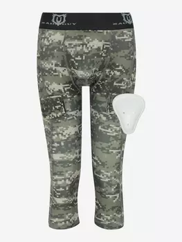 Брюки компрессионные детские MadGuy Camo-Line, Зеленый