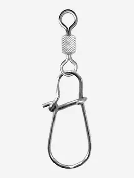 Застежка для рыбалки с вертлюжком Stinger ST-9448-1-S, 5 штук в упаковке, Серебряный