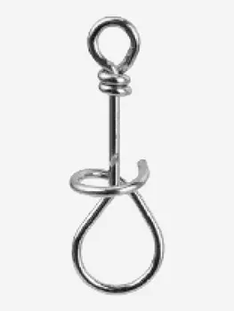 Застежка для рыбалки Stinger Spiral Snap ST-9179-0 (в 1 упаковке 5 шт), Серебряный