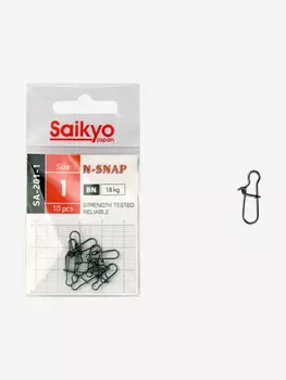 Застежка Saikyo SA-201-1 ( 1 упк. по 10шт.), Черный