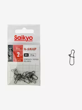 Застежка Saikyo SA-201-2 ( 1 упк. по 10шт.), Черный