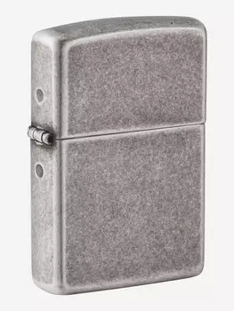 Зажигалка бензиновая ZIPPO 121FB Classic Antique Silver Plate, Серебряный