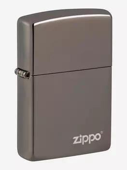 Зажигалка бензиновая ZIPPO 150ZL Classic Logo Black Ice, Черный
