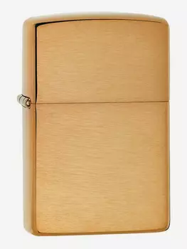 Зажигалка бензиновая ZIPPO 204B Classic Brushed Brass, Золотой