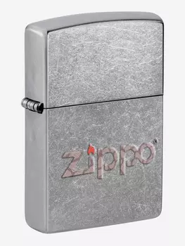Зажигалка бензиновая ZIPPO 207 Snakeskin Logo, Серебряный